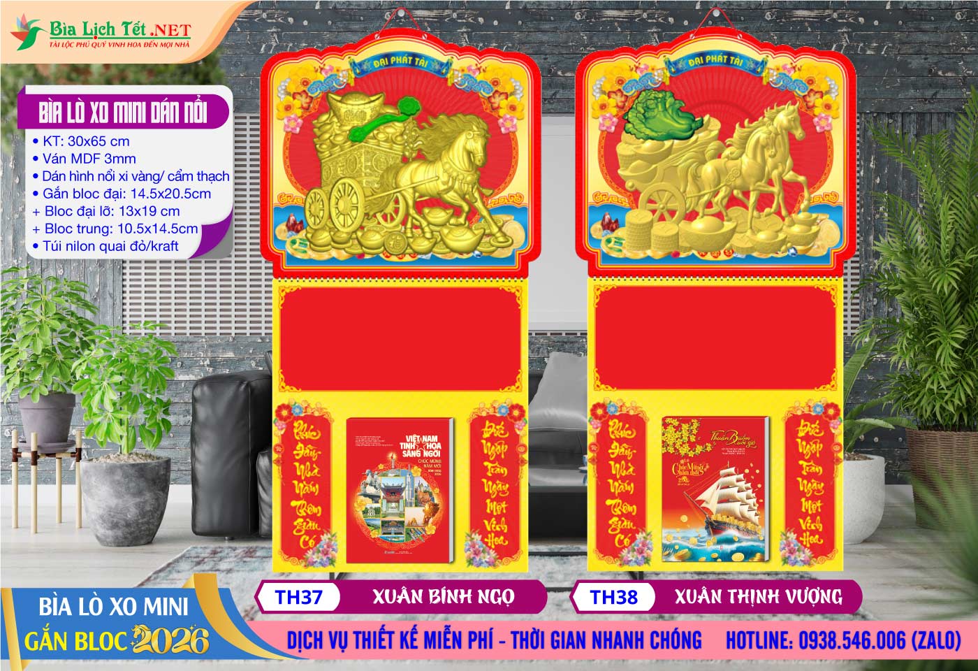 Mã Số: TH37 - Xuân Bính Ngọ + TH38 - Xuân Thịnh Vượng